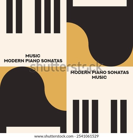 Piano. Musical poster for your design. Music elements design for card, invitation, flyer. Music background vector illustration. Music piano keyboard. 