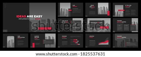 Modern powerpoint presentation templates set. Use for modern  keynote presentation background, brochure design, website slider, landing page, annual report, company profile, facebook banner.