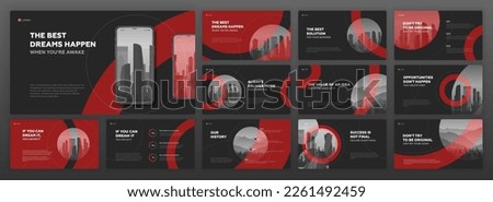 Modern powerpoint presentation templates set. Use for creative keynote presentation background, brochure cover design, website slider, landing page, annual report, company profile, portfolio.