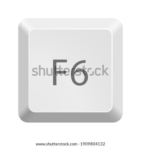 Button with F6 symbol . Icon Vector Illustration.