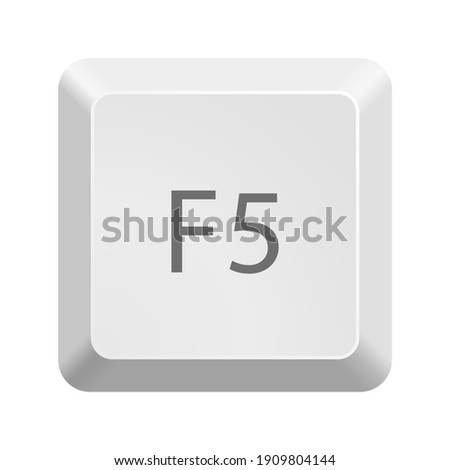 Button with F5 symbol . Icon Vector Illustration.