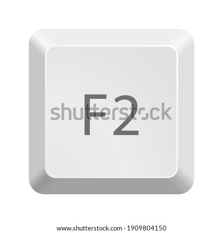 Button with F2 symbol . Icon Vector Illustration.