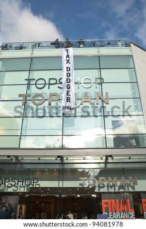 EXETER - JANUARY 28: The Occupy Exeter banner saying 