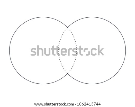 Venn Diagram, Venn Diagram Template, Compare and Contrast, Data Information, Note Taking, Inforgraphic Vector Illustration Background