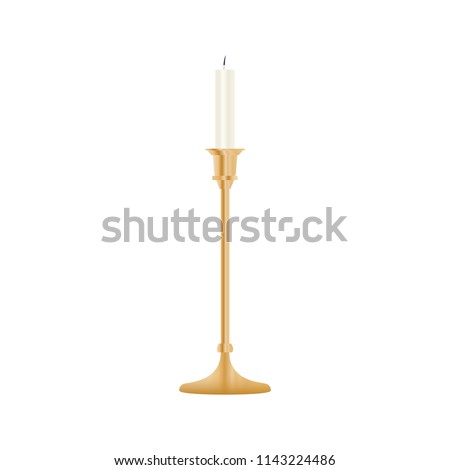 Candle Vector Icon Symbol Illustration