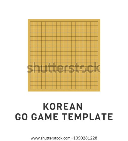 Korean Go Game Template Vector Illustration Background