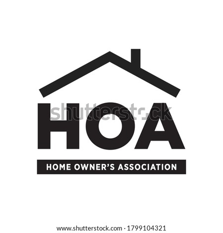 HOA, Home Owner's Association, House Icon Vector Illustration Background