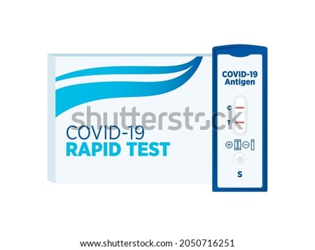 Rapid Test, Rapid Antigen Test, Covid-19, PCR Test, Coronavirus Test, Covid Icon, Medical Virus, Swab Sample, Vector Illustration Background	