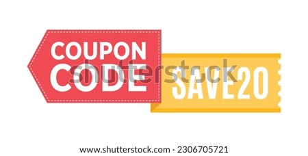 Coupon Code, Discount Code, Coupon Icon, Save Money, Coupon Discount, Discount Ticket, Sale Vector, Shopping Sale, Vector Illustration Background
