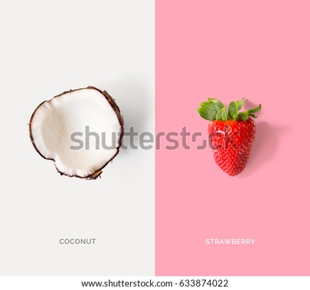 Similar – Image, Stock Photo Strawberry Smoothie in Coconut Bowl
