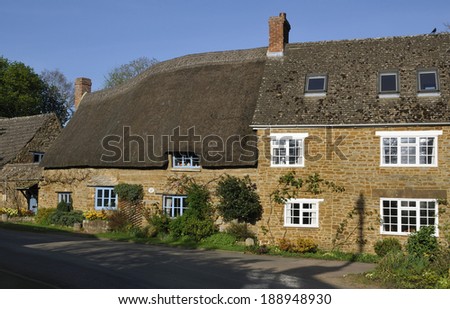 Traditional Cotswold Stone cottages, Hook Norton, Oxfordshire