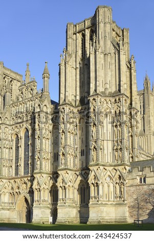 South West Tower of the West Front of Wells Cathedral