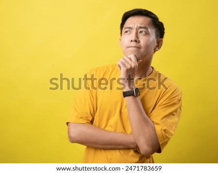 Similar – Image, Stock Photo Asian man standing on street