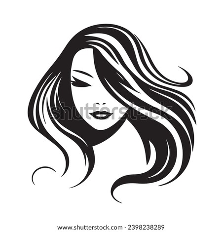 Beauty face abstract logo vector illustration. Vector logo design for beauty salon or hair salon or cosmetic design