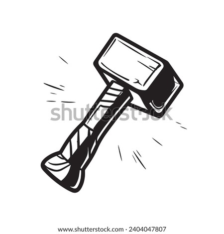 Mighty Hammer logo vector illustration. Mighty Hammer vector Icon and Sign.
