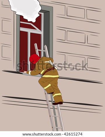fireman on the stairs