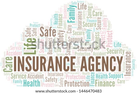 Insurance Agency word cloud vector made with text only