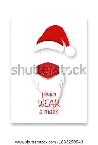 Similar – Image, Stock Photo Merry Christmas.Protective surgical mask with christmas ornament