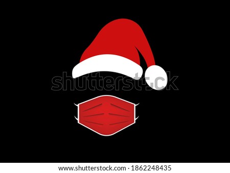 Similar – Image, Stock Photo Merry Christmas.Protective surgical mask with christmas ornament