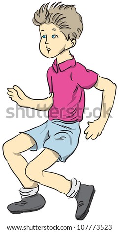 Frightened Child Sat Down In Surprise. Vector Illustration. - 107773523 ...