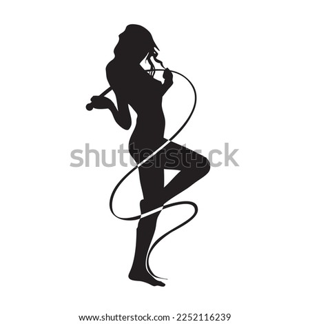 Woman with a whip as a fetish element