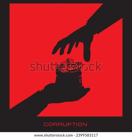 A greedy hand reaches for corruption money