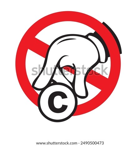 Creative vector illustration related to the symbol Prevent Plagiarism