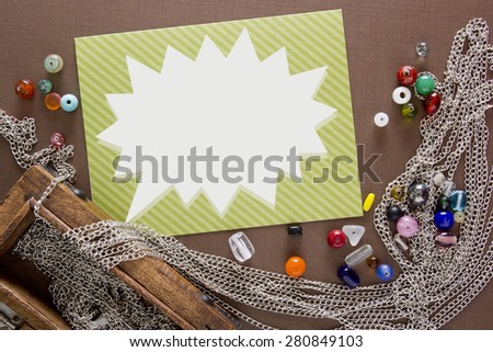 Tools and items for the creation of the author\'s jewelry.