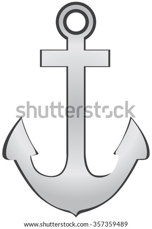 A symbolic anchor for the design works. Vector illustration.