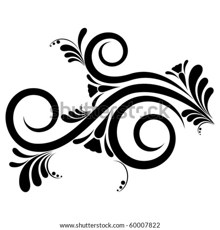 Beautiful Retro Floral Design. Abstract Vector Element - 60007822 ...