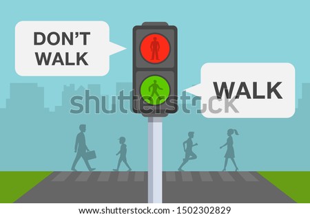 Similar – Image, Stock Photo the pedestrian lights are red