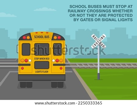 Similar – Image, Stock Photo Level crossing and stop sign in the snow at night