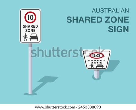 Traffic regulation rules. Isolated Australian 