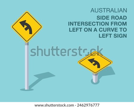 Traffic regulation rules. Isolated Australian 