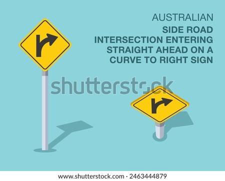 Traffic regulation rules. Isolated Australian 
