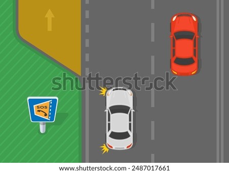 Similar – Image, Stock Photo Motorway approach in the rain