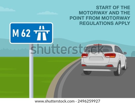 Similar – Image, Stock Photo Motorway approach in the rain