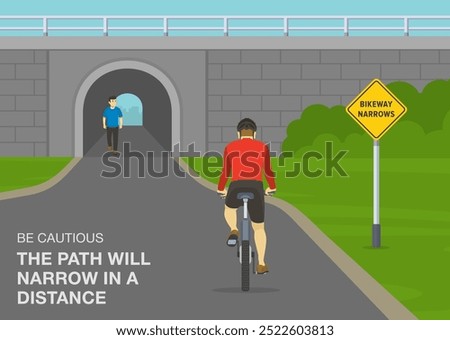 Similar – Image, Stock Photo Cyclists in the tunnel