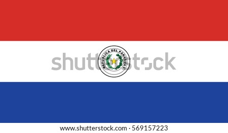 Vector Illustration , Flag of Paraguay
