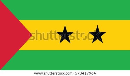 Vector Illustration , Flag of Sao Tome and Principe