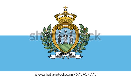 Vector Illustration , Flag of San Marino