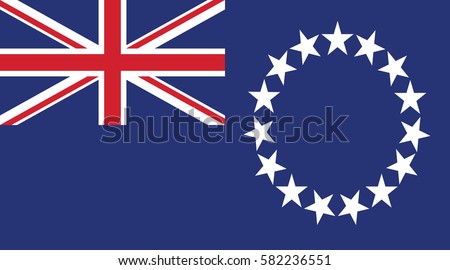 Vector Illustration , Flag of Cook Islands