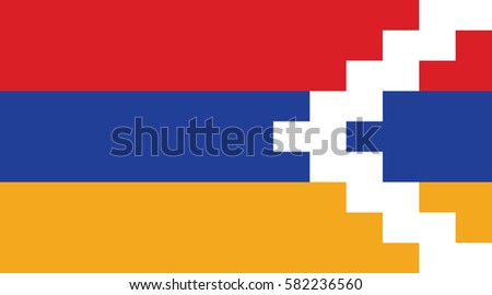 Vector Illustration , Flag of Nagorno Karabakh