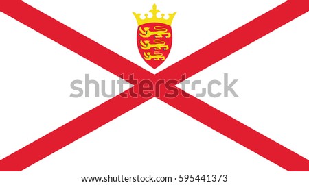 Vector Illustration , Flag of Jersey
