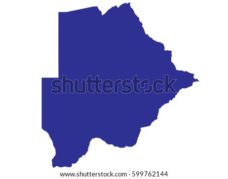 High detailed blue vector map – Botswana map