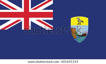 Vector Illustration , Flag of Saint Helena, Ascension and Tristan da Cunha
