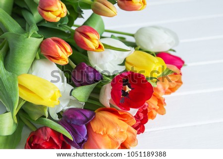 Red And Yellow Tulips Bouquet