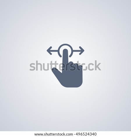 Slide vector icon gesture