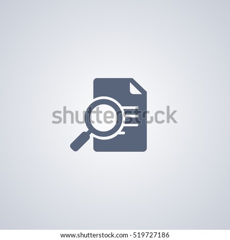 Document search vector icon