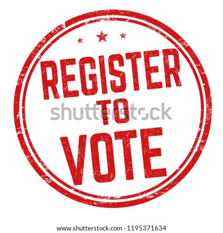 Register to vote sign or stamp on white background, vector illustration Сток-фото © 